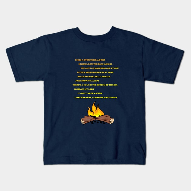 Summer Camp Songs Kids T-Shirt by GloopTrekker